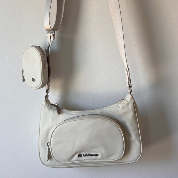 lululemon athletica Handbags - Lululemon White Belt Bag w/ Mini Pouch | Crossbody